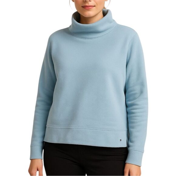 Tommy Hilfiger Sweaters - Tommy Hilfiger Women’s Blue Cowl Neck Sweater Cozy Knit